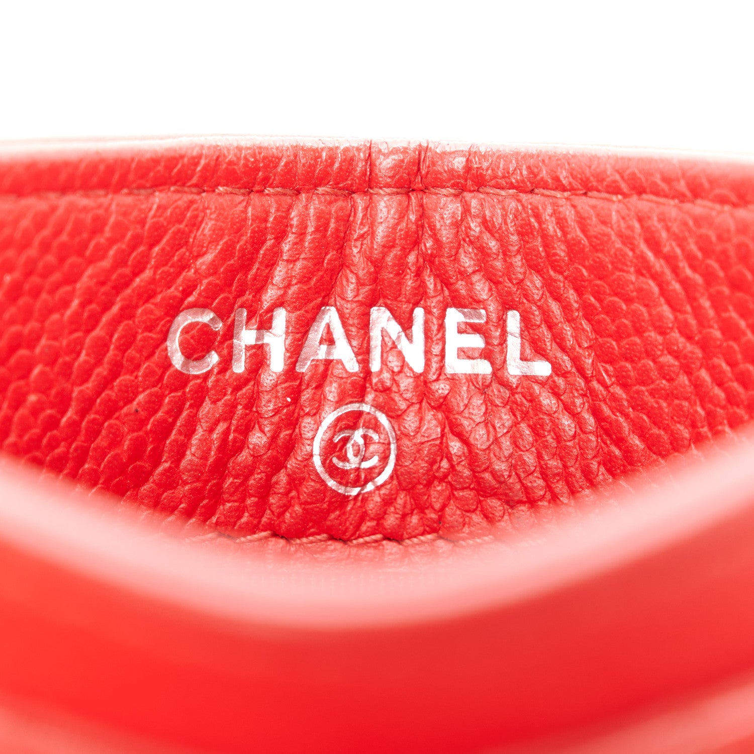 Chanel Caviar Camellia Embossed Card Holder Red 6 of 10