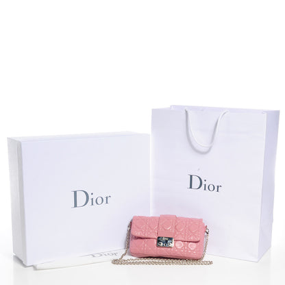 Christian Dior Lambskin Cannage New Lock Pouch Magnolia 5 of 9
