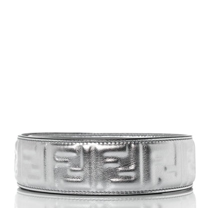 Fendi Vitello Catalan Mirror FF 1974 Embossed Strap You Argento 2 of 5