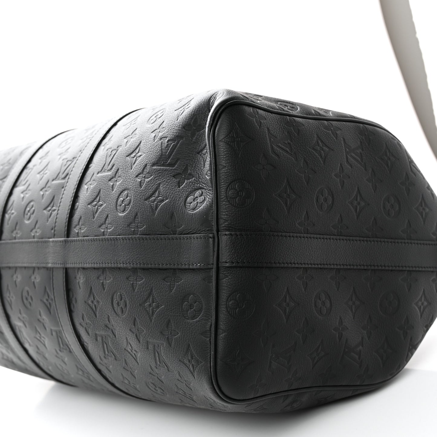 Calfskin Shadow Monogram Keepall Bandouliere 50 Black