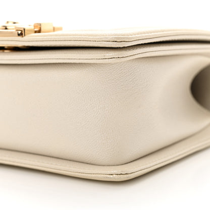 Chanel Iridescent Caviar Mini Boy Flap White 10 of 10