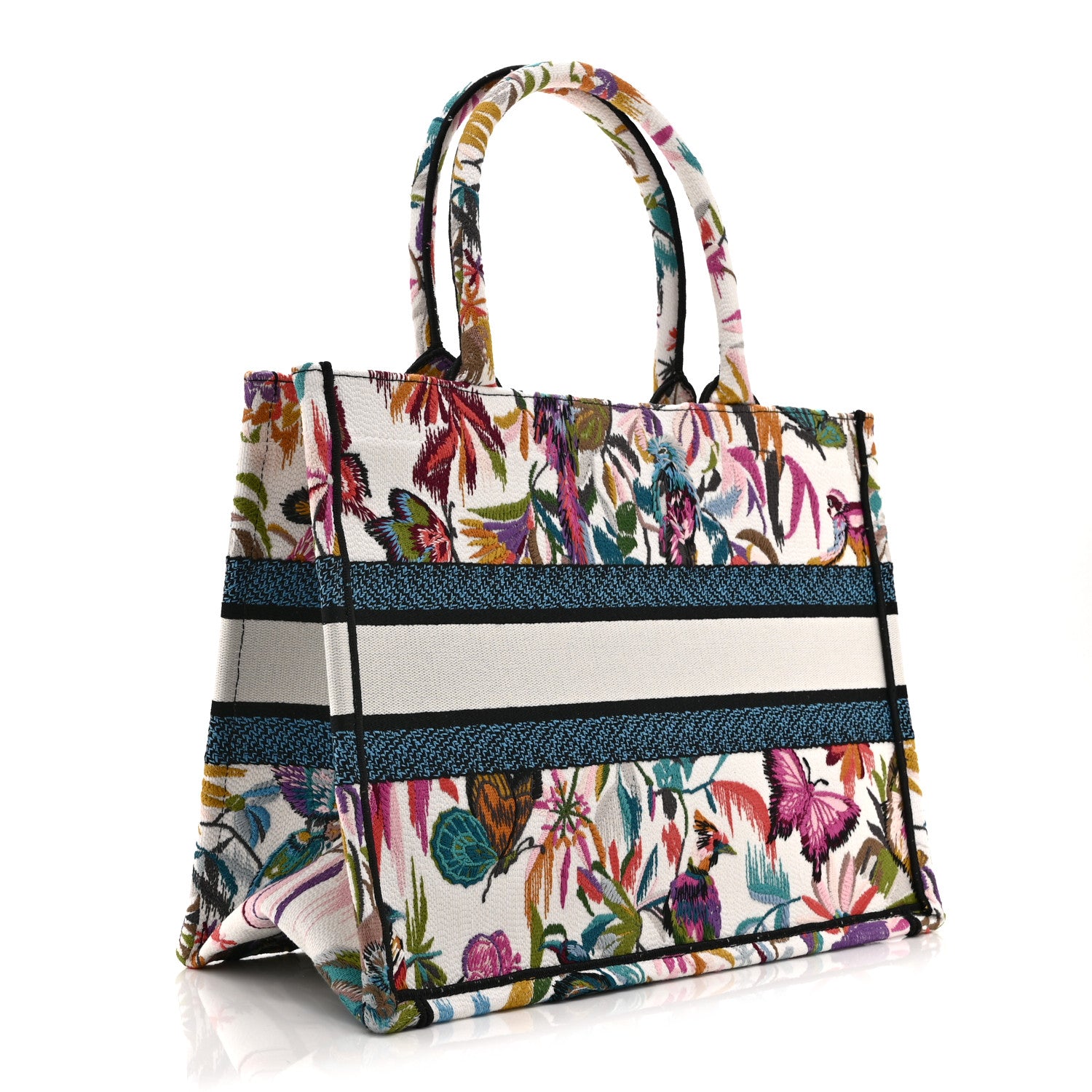Christian Dior Canvas Embroidered Medium KJouy Fantastica Book Tote Multicolor 3 of 10