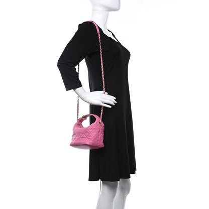 Chanel Lambskin Quilted Perfect Meeting Hobo Pink 2 of 8