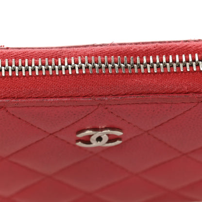 Chanel Caviar Quilted Large Gusset Zip Around Wallet Fuchsia 12 of 12