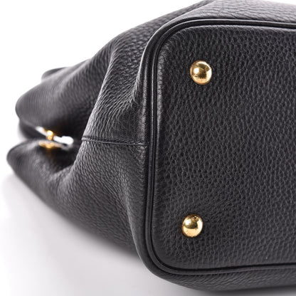 Prada Vitello Phenix Tote Black 10 of 12