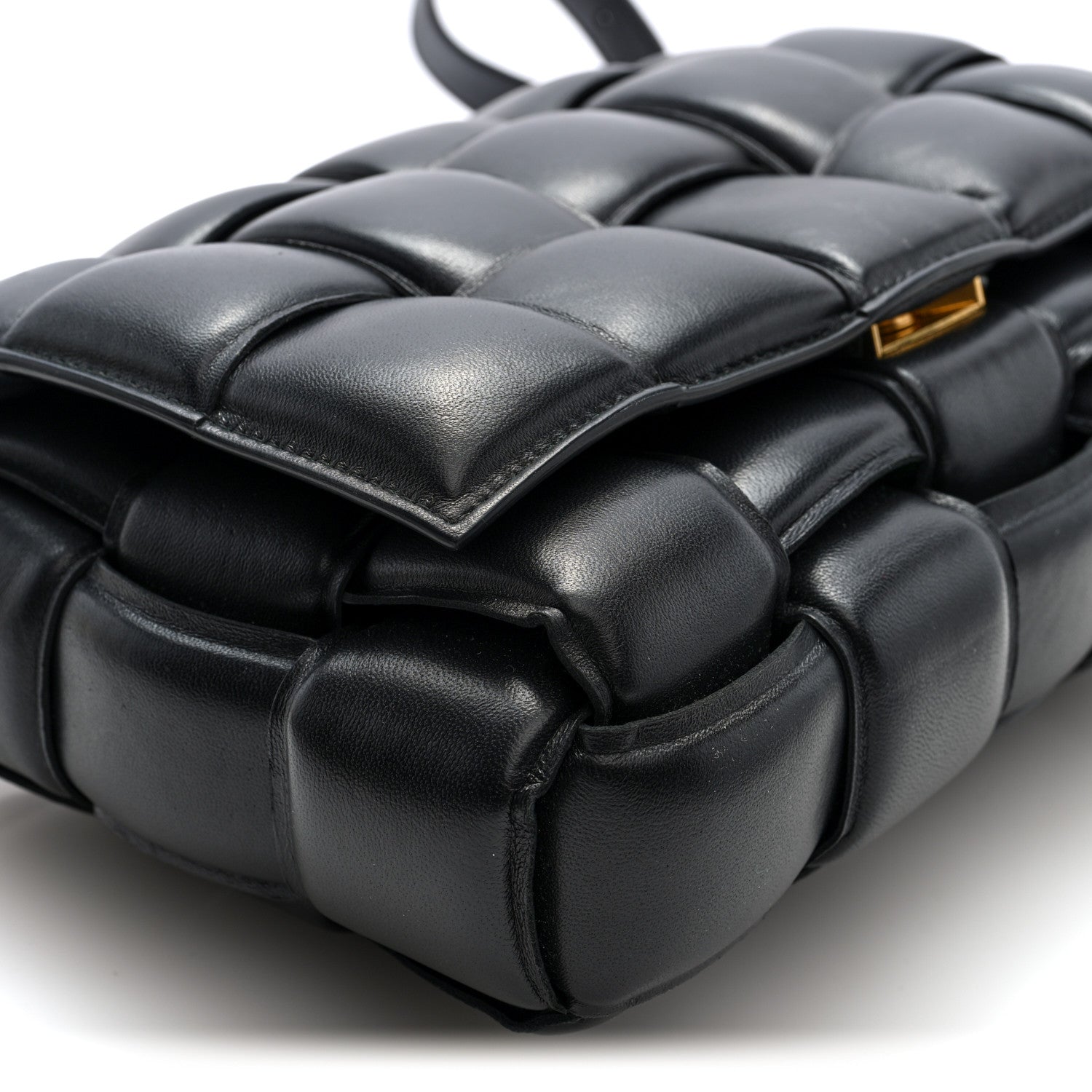 Bottega Veneta Nappa Maxi Intreccio Padded Cassette Crossbody Bag Black 8 of 9