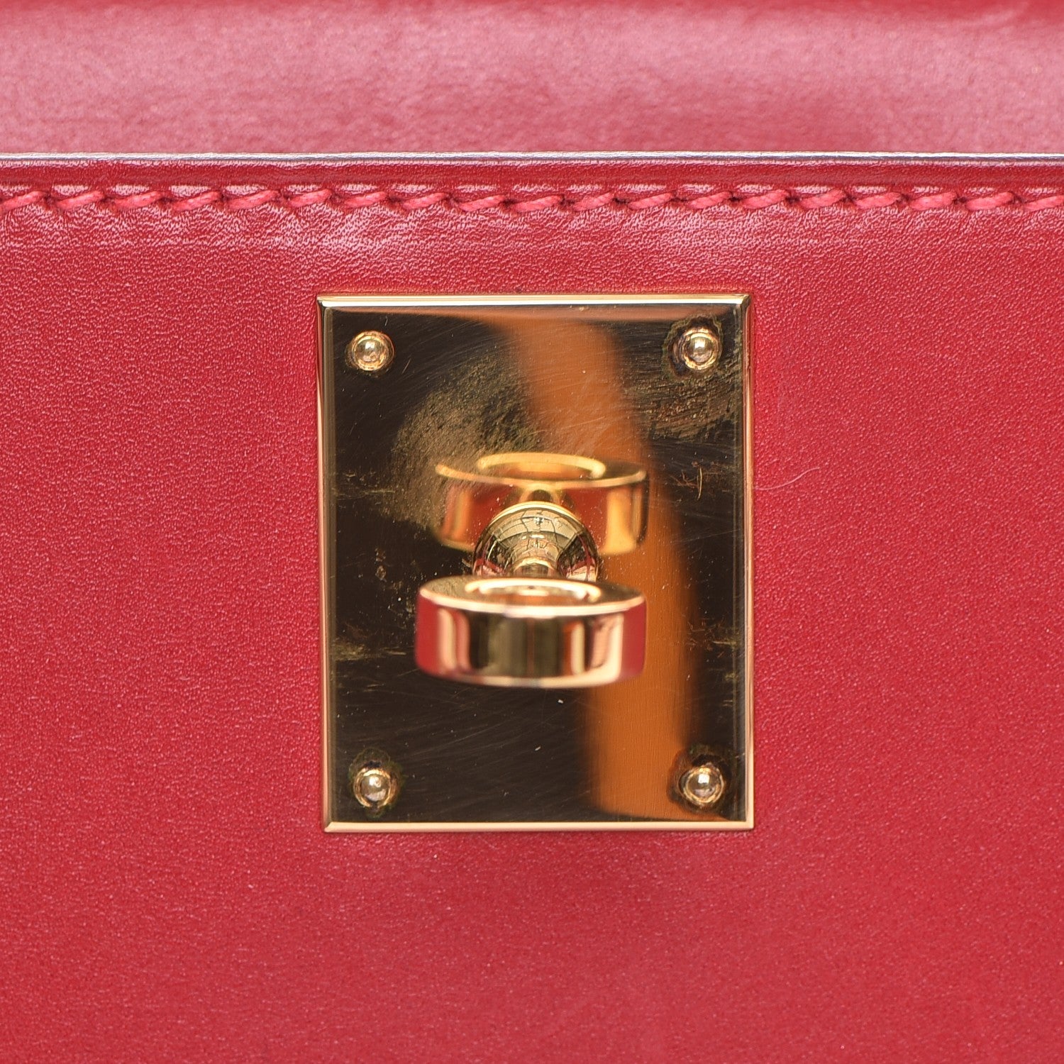 Hermes Tadelakt Kelly Cut Clutch Rouge Vif 14 of 23