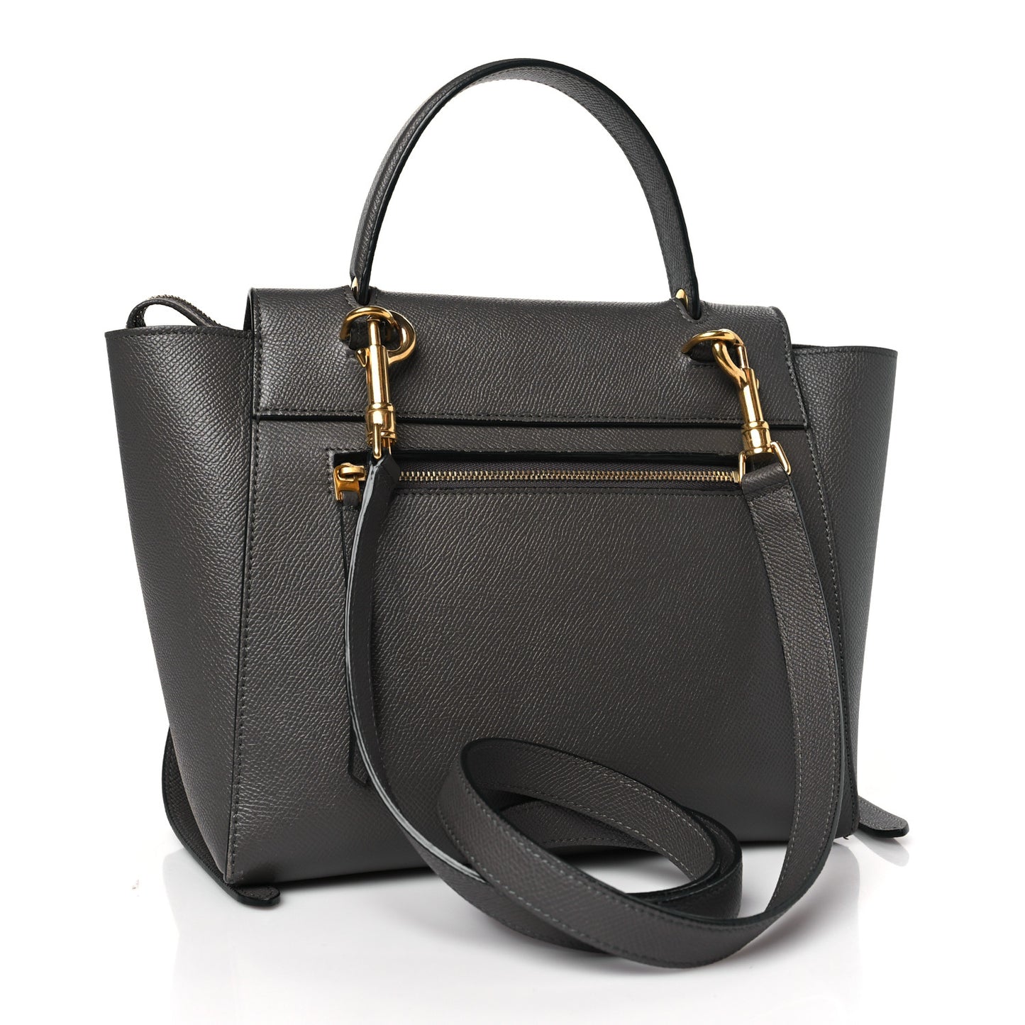 Grained Calfskin Micro Belt Bag Grey