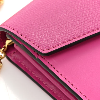 Fendi Vitello King Cruise FF Diamonds Continental Envelope Wallet On Chain Geranio Ciclamino Pilar 12 of 14