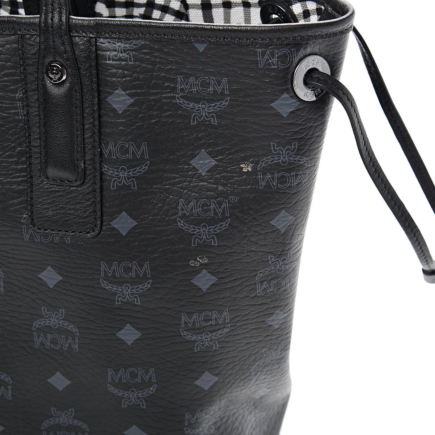 MCM Visetos Medium Liz Reversible Shopper Tote Black 17 of 17