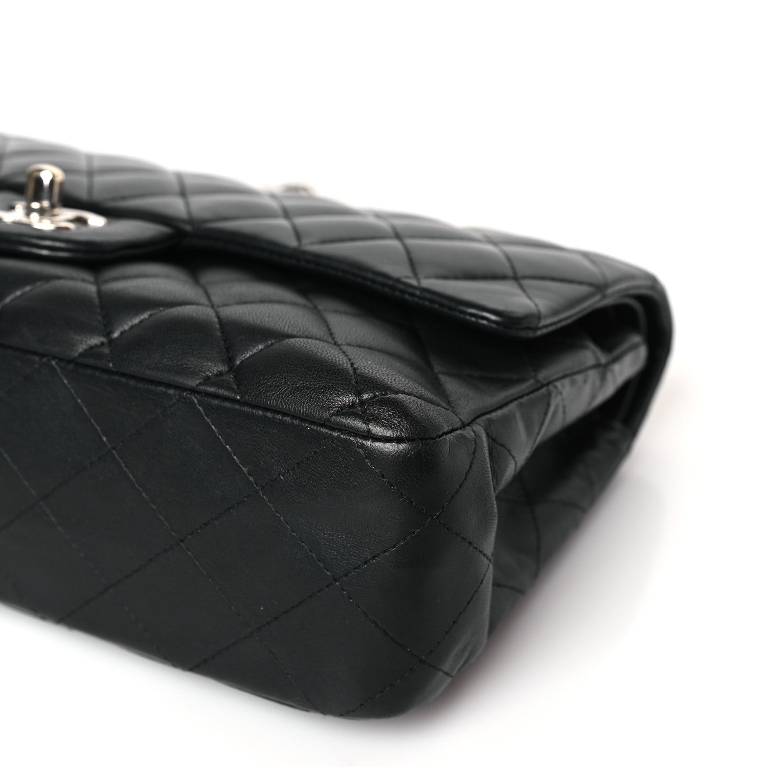 Chanel Lambskin Quilted Medium Double Flap Black 9 of 9