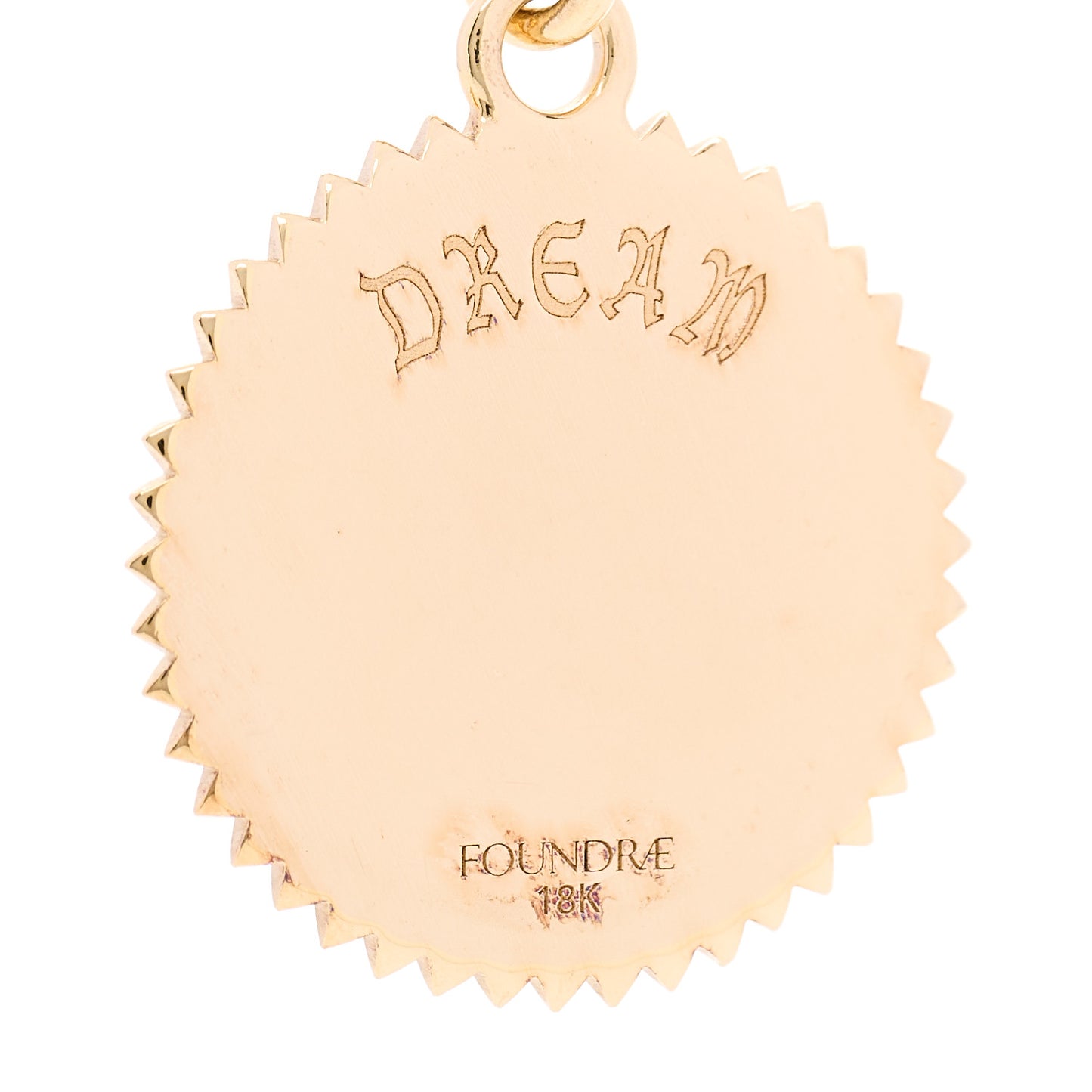 18K Yellow Gold Diamond Medium Dream Medallion Mixed Belcher Extension Chain Necklace