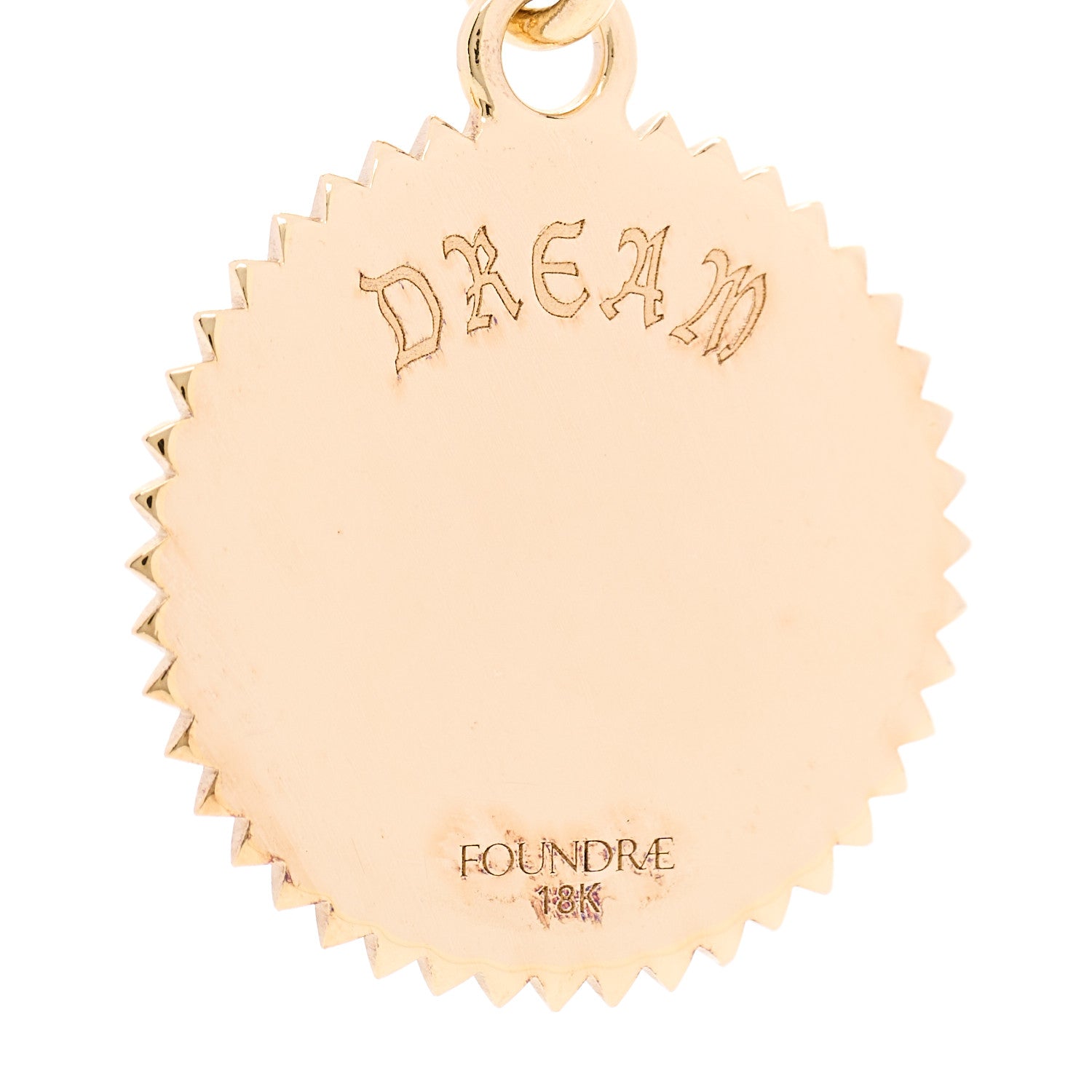 Foundrae 18K Yellow Gold Diamond Medium Dream Medallion Mixed Belcher Extension Chain Necklace 4 of 7