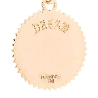 Foundrae 18K Yellow Gold Diamond Medium Dream Medallion Mixed Belcher Extension Chain Necklace 4 of 7