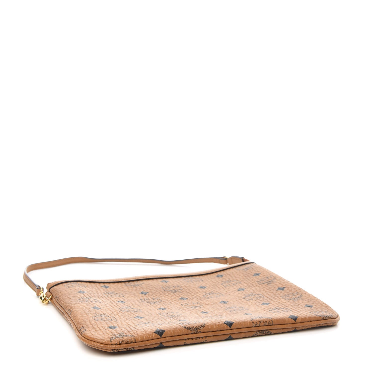 MCM Viseto Stark Wristlet Pouch Cognac 3 of 9