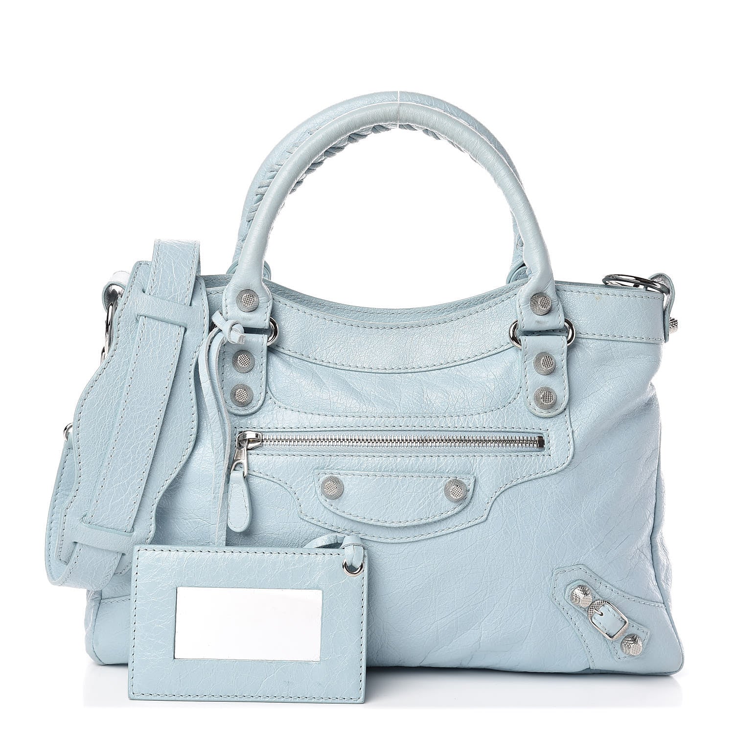 Balenciaga Agneau Giant 12 Silver Hardware Town Bleu Dragee 1 of 10