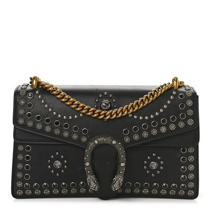Gucci Calfskin Studded Small Dionysus Shoulder Bag Black 1 of 12