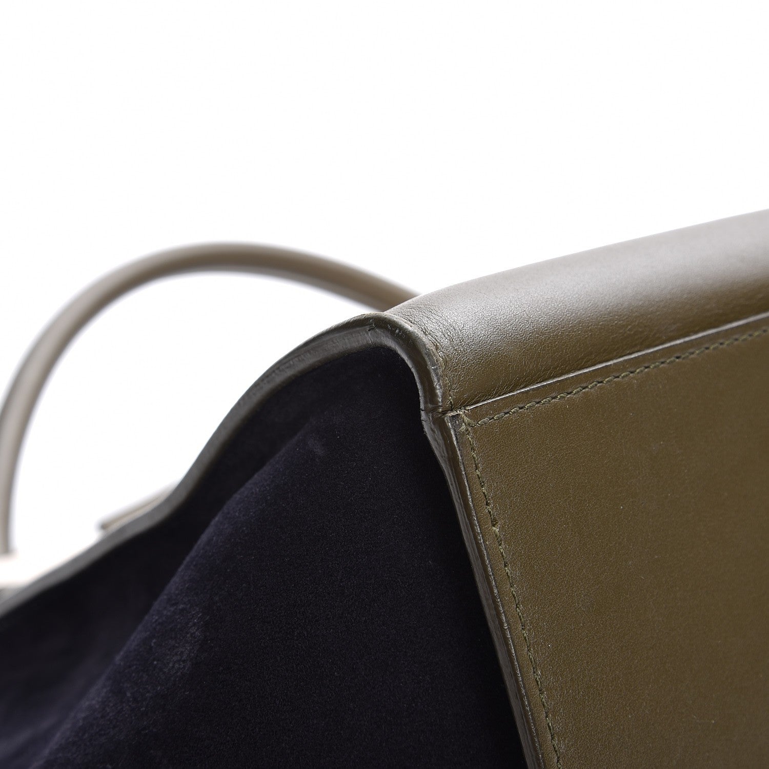 Celine Velluto Calfskin Suede Medium Tri-Color Trapeze 9 of 10