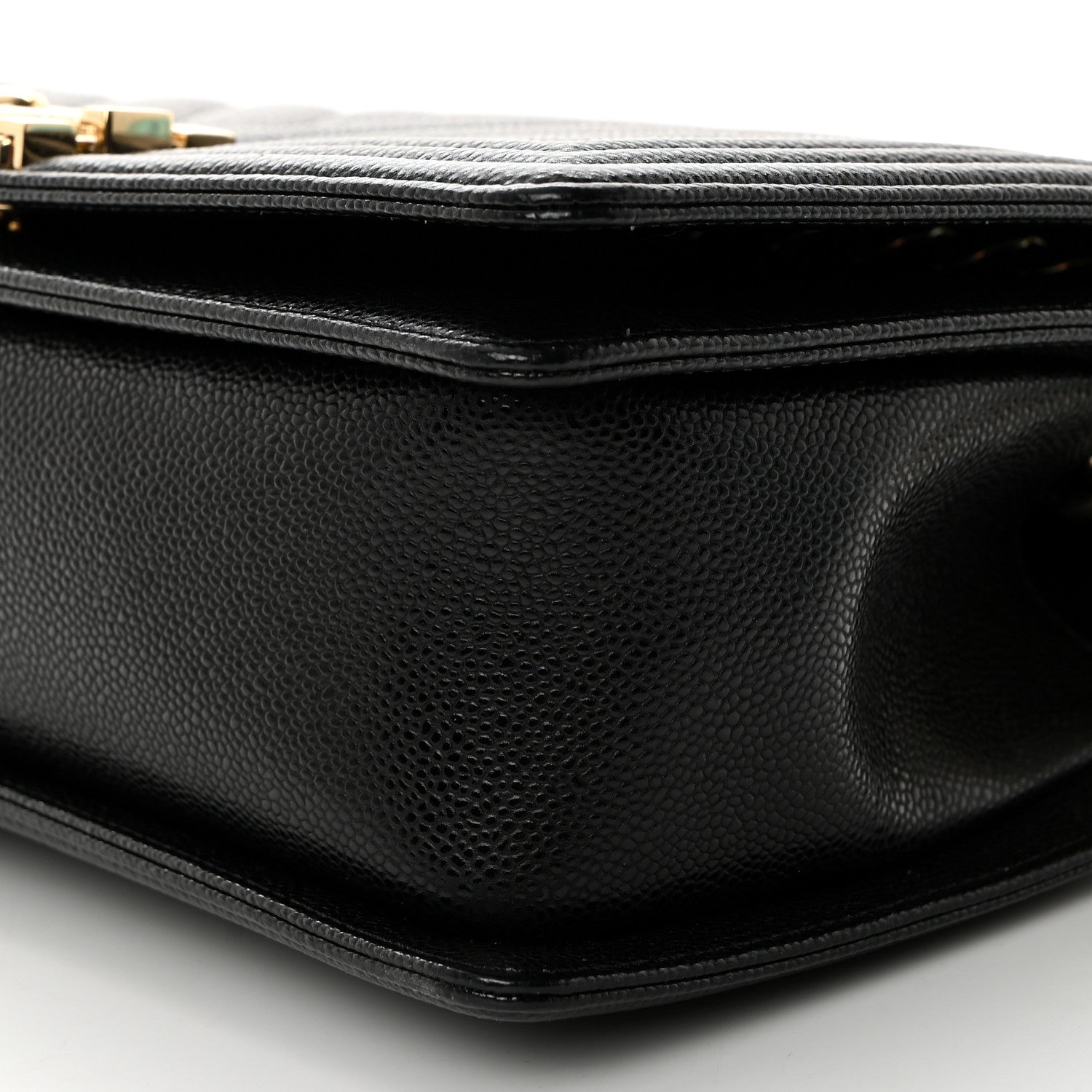 Chanel Caviar Chevron Quilted Medium Boy Flap Black 10 of 10