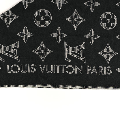 Louis Vuitton Wool Monogram Shadow Blanket Grey 4 of 4