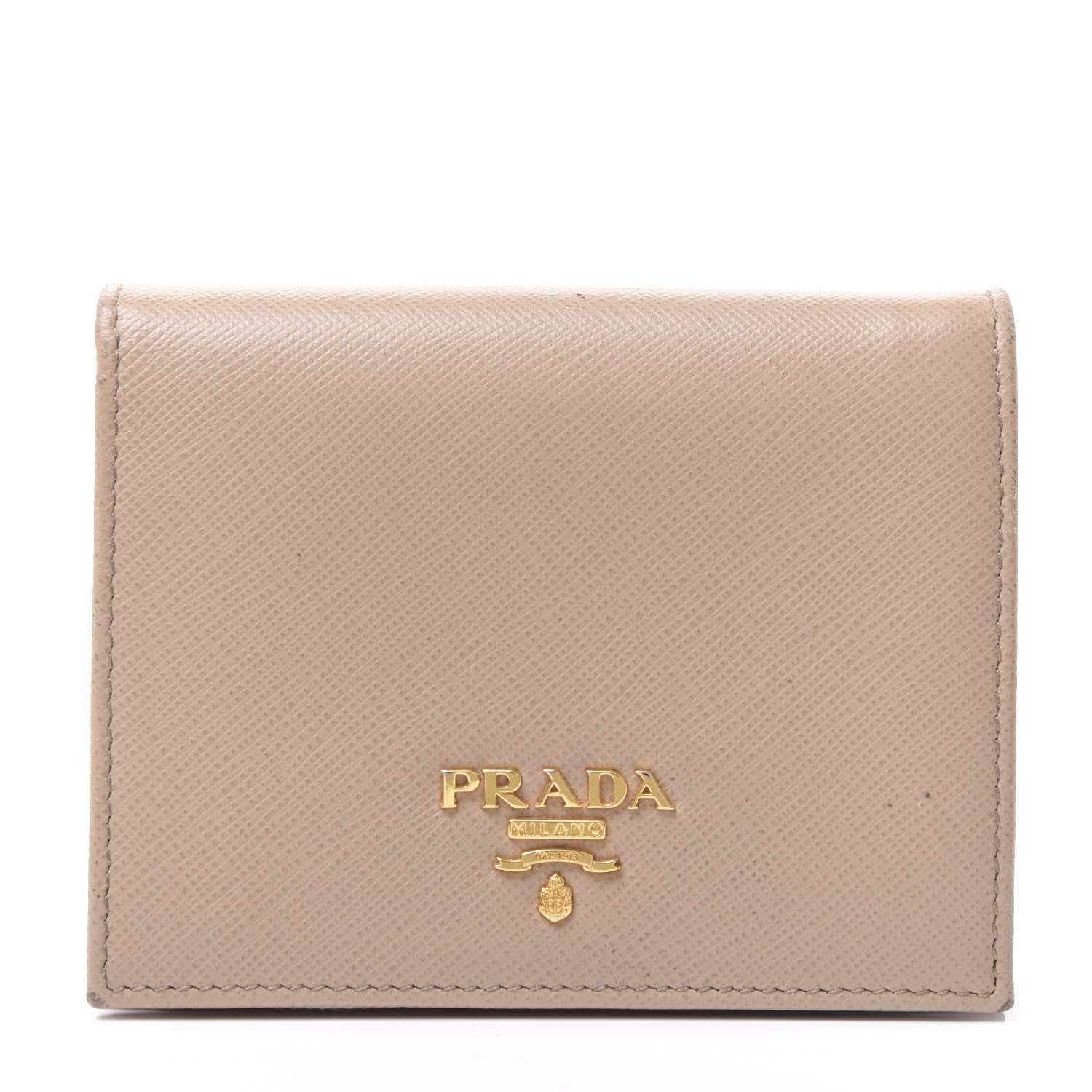 Prada Saffiano Metal Bi-Fold Wallet Cammeo 1 of 9
