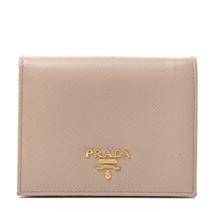 Prada Saffiano Metal Bi-Fold Wallet Cammeo 1 of 9