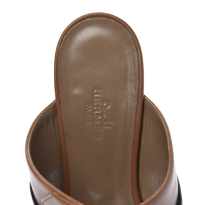 Hermes Calfskin Ovation Buckle Sandals 37.5 Gold White Black 6 of 8