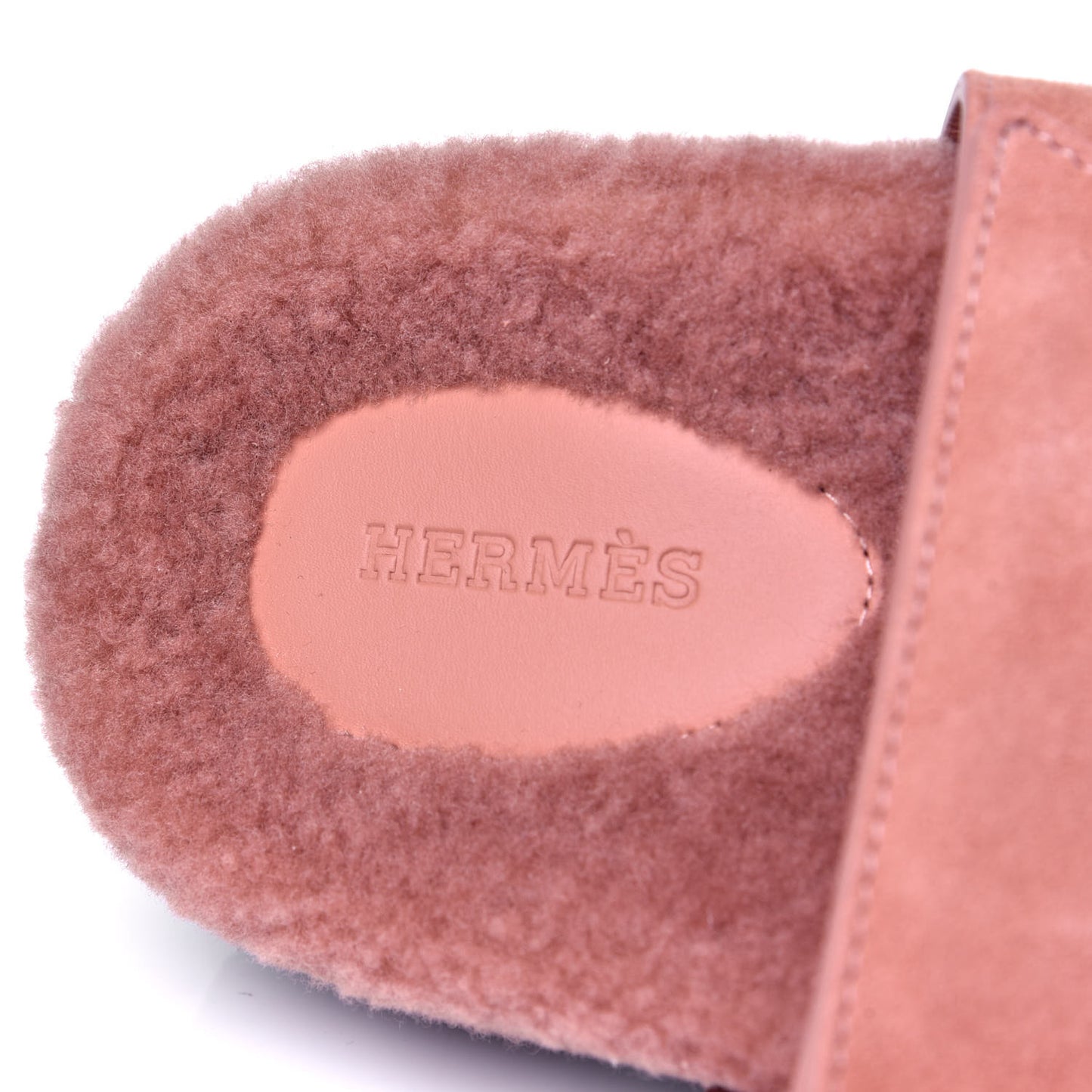 Suede Goatskin Woolskin Womens Chypre Sandals 36 Rose Aube