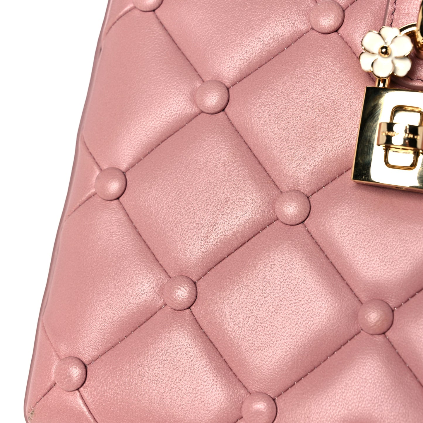 Lambskin Quilted Box Bag Pink