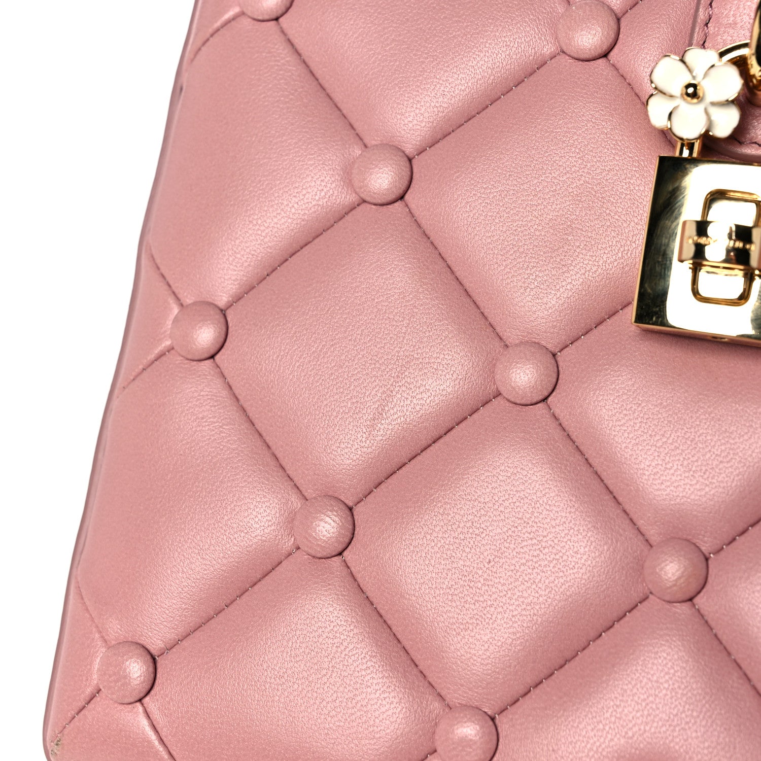 Dolce & Gabbana Lambskin Quilted Box Bag Pink 17 of 18