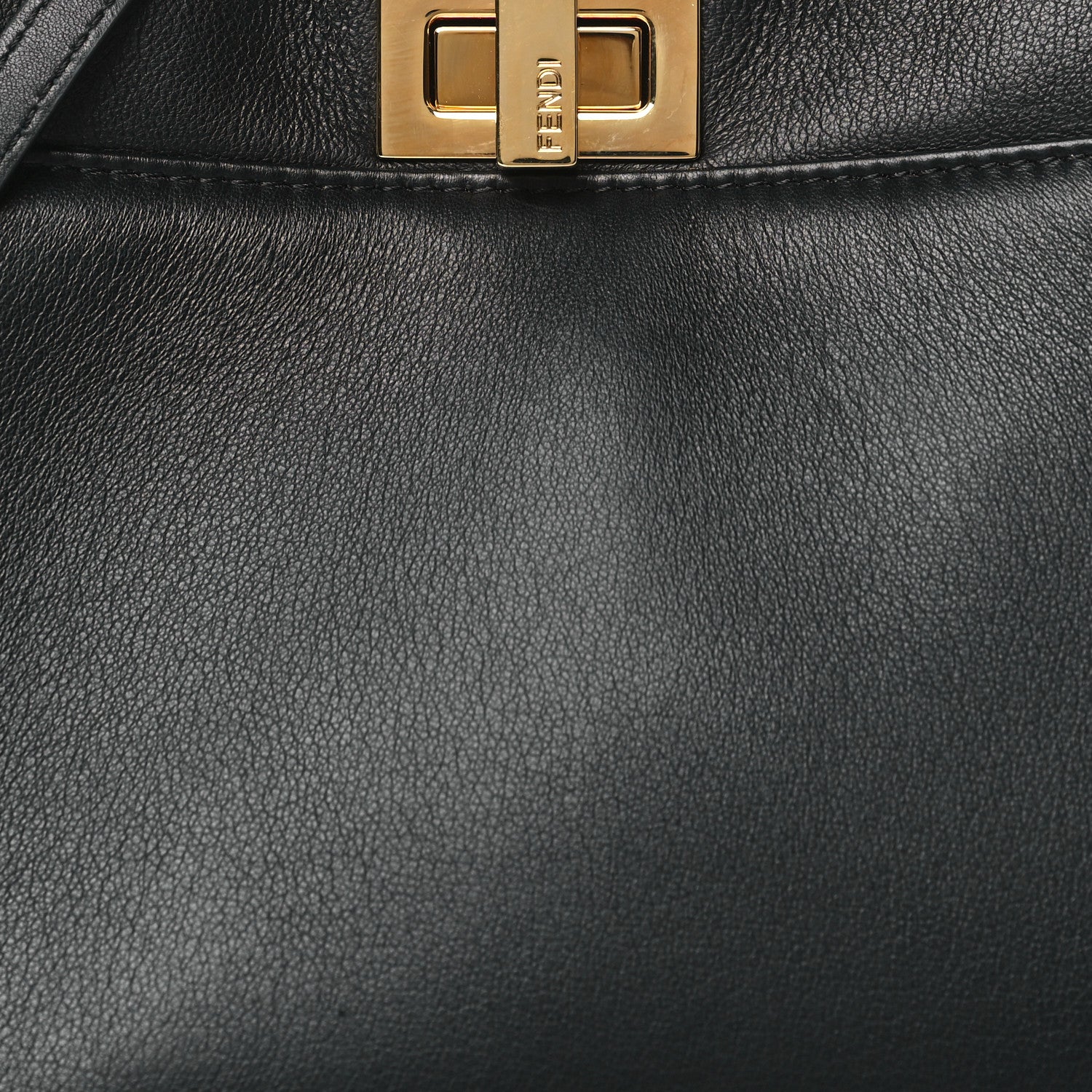 Fendi Nappa Mini Peekaboo Iconic Satchel Black 8 of 10