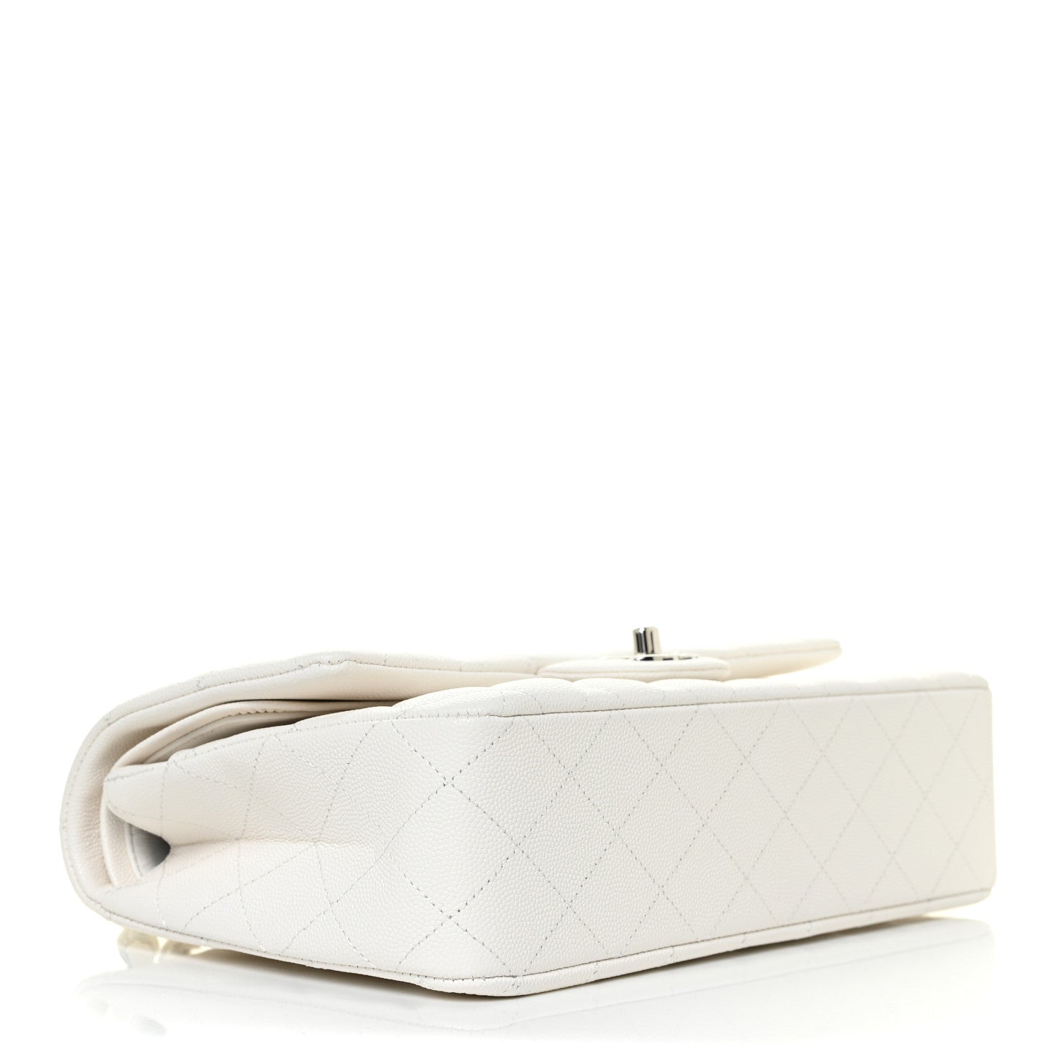 Chanel Caviar Quilted Medium Double Flap White 4 of 13
