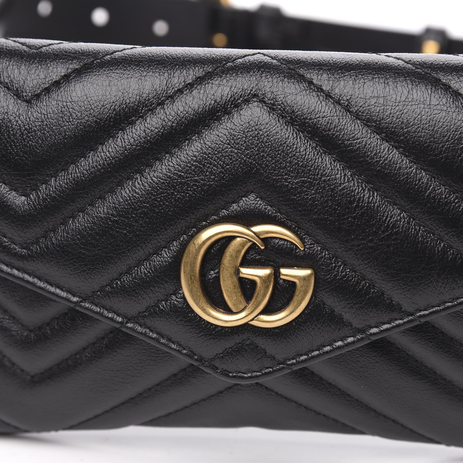 Gucci Calfskin Matelasse GG Marmont 2.0 Multi Belt Bag 85 34 Black 9 of 10