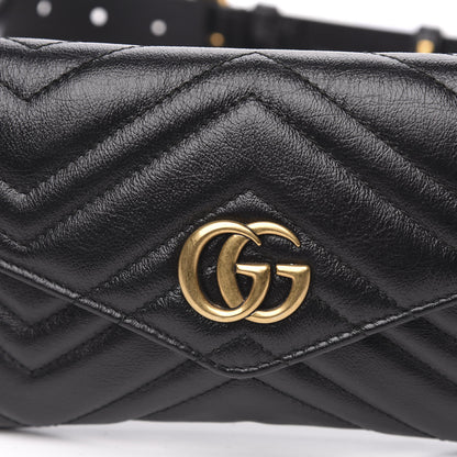 Gucci Calfskin Matelasse GG Marmont 2.0 Multi Belt Bag 85 34 Black 9 of 10
