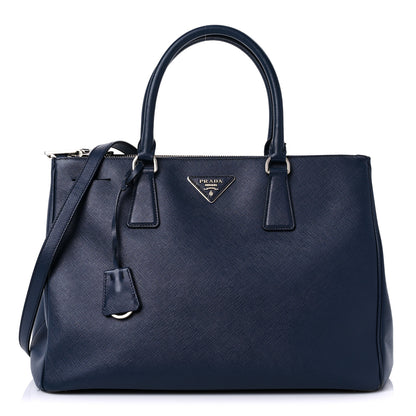 Prada Saffiano Medium Galleria Double Zip Tote Baltico 1 of 14