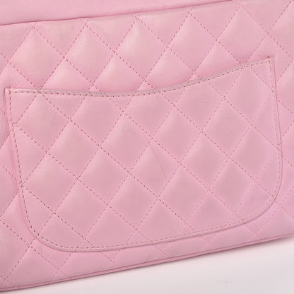 Chanel Calfskin Quilted Cambon Camera Bag Pink Black 9 of 11