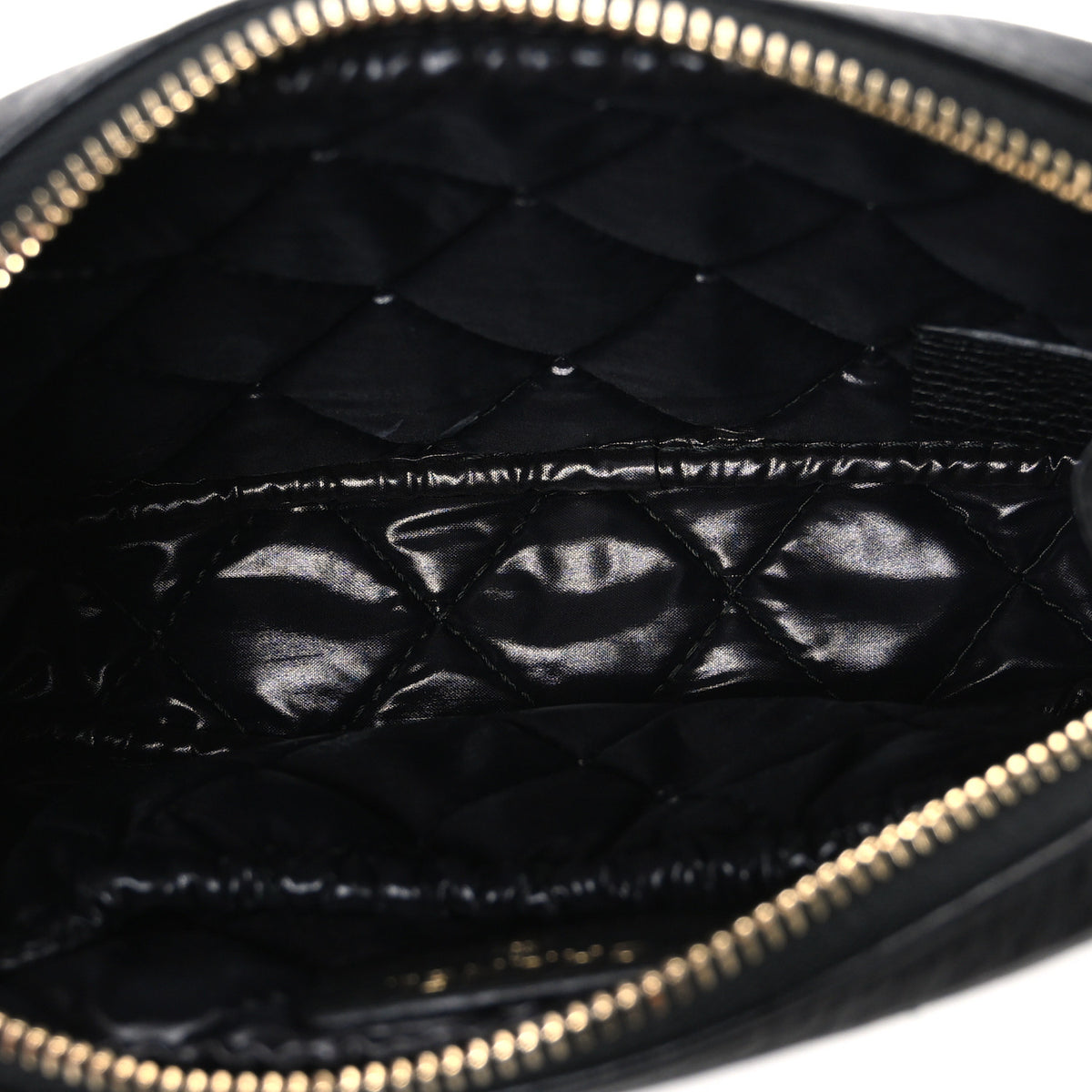 Chanel Caviar Quilted Small Curvy Pouch Cosmetic Case Black 5 of 7