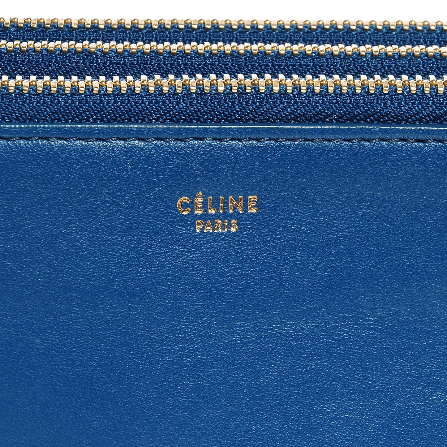 Lambskin Small Trio Crossbody Bag Metallic Blue