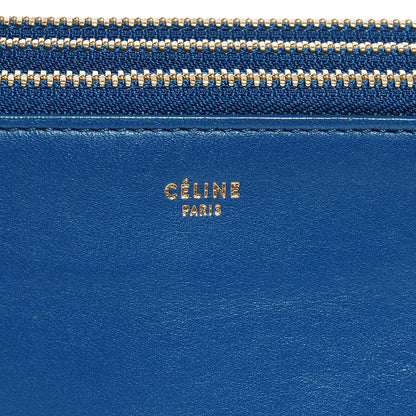 Celine Lambskin Small Trio Crossbody Bag Metallic Blue 8 of 8