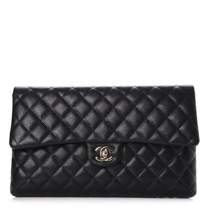 Chanel Caviar Quilted Flap Clutch Black 1 of 7
