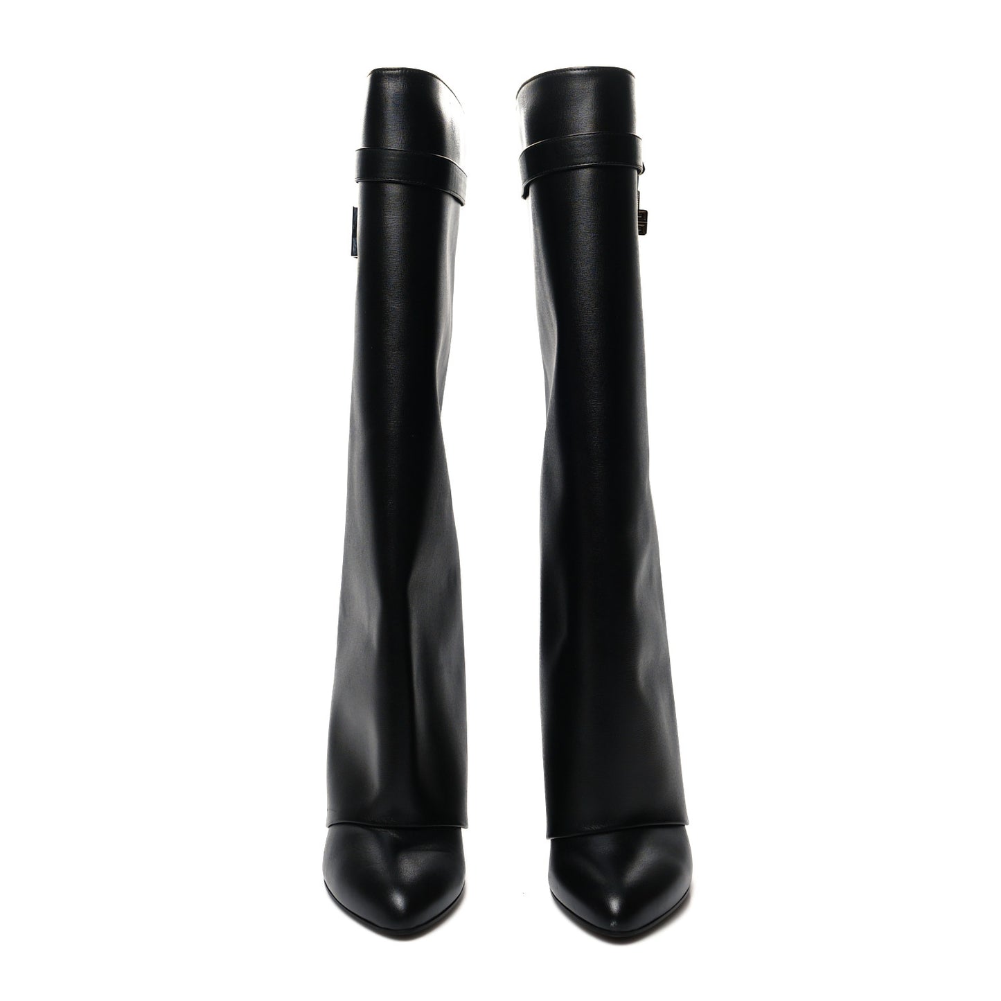 Calfskin Shark Lock Pant Boots 40.5 Black