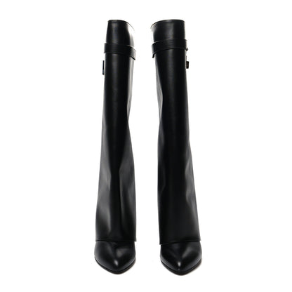 Givenchy Calfskin Shark Lock Pant Boots 40.5 Black 2 of 9