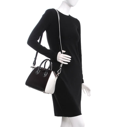 Givenchy Patent Mini Tri-Color Antigona Black White Brown 2 of 12