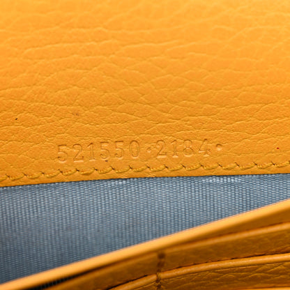 Gucci Calfskin Garden Dionysus Chain Wallet Yellow 6 of 12