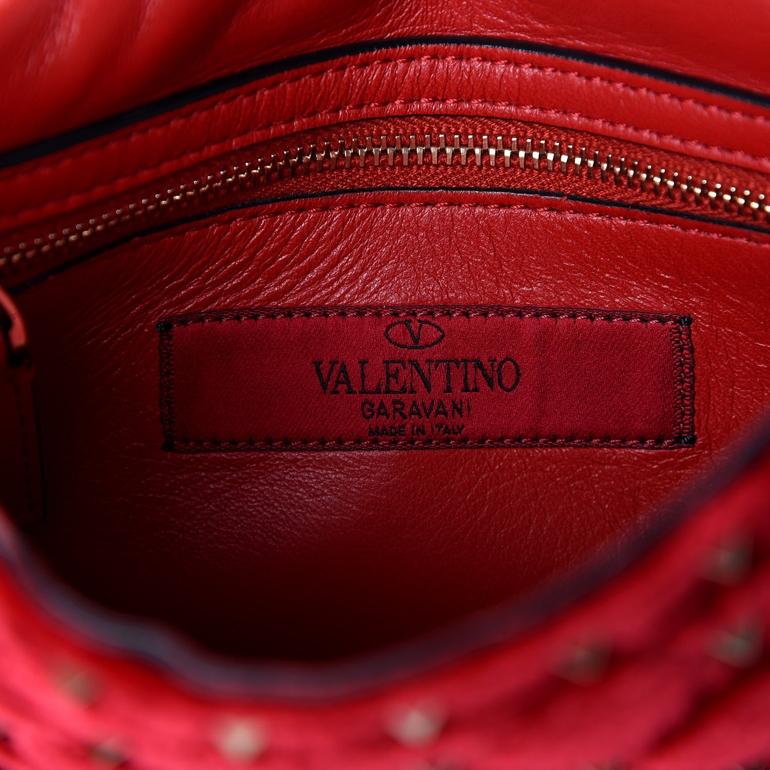 Valentino Garavani Velvet Medium Rockstud Spike Shoulder Bag Rosso Valentino 5 of 9