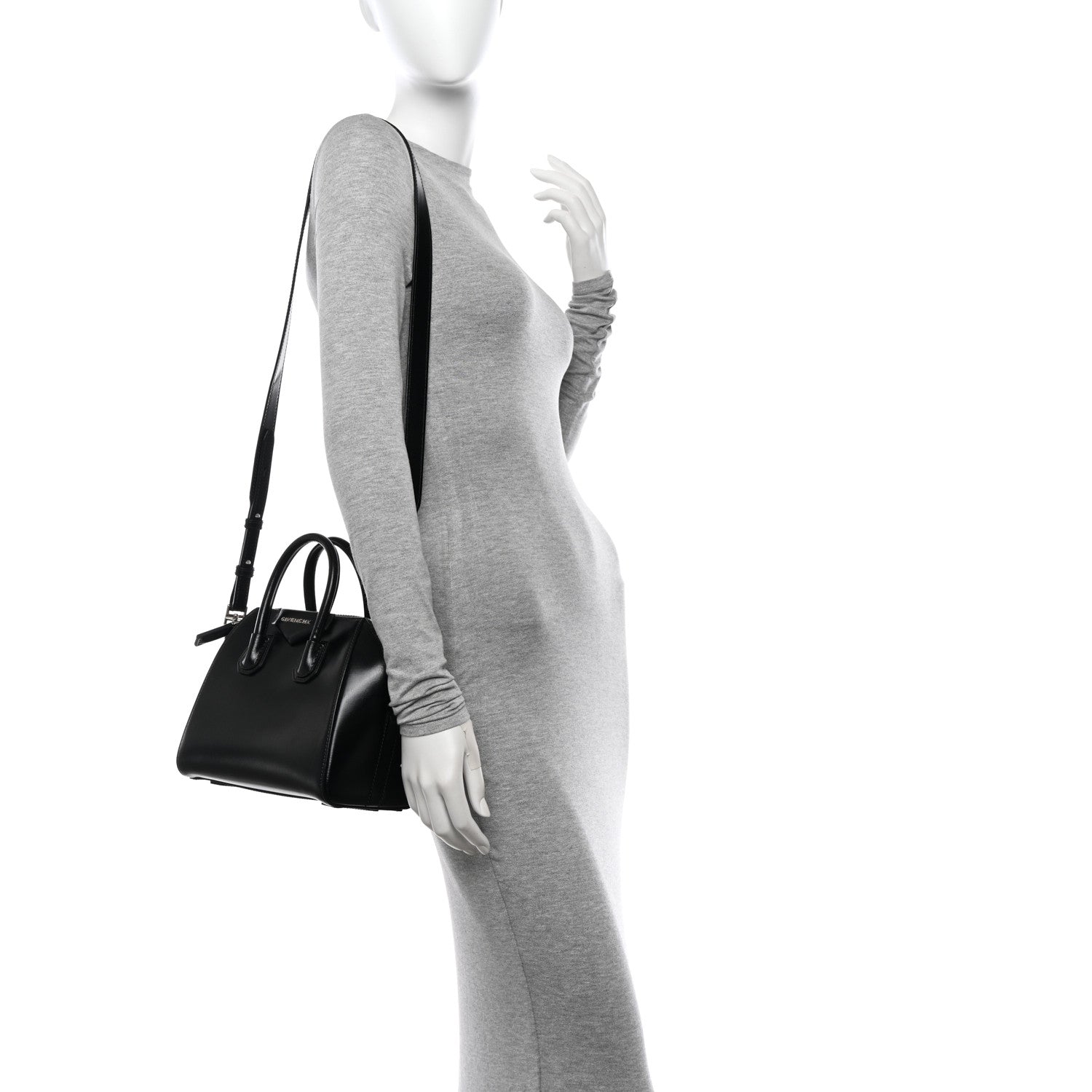 Givenchy Shiny Lord Calfskin Mini Antigona Black 2 of 13