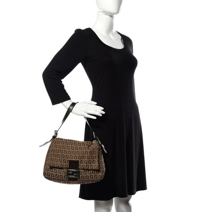 Fendi Zucchino Mama Baguette Dark Brown 2 of 11