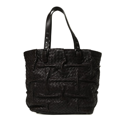 Bottega Veneta Nappa Intrecciato Pleated Tote Ebano 1 of 14