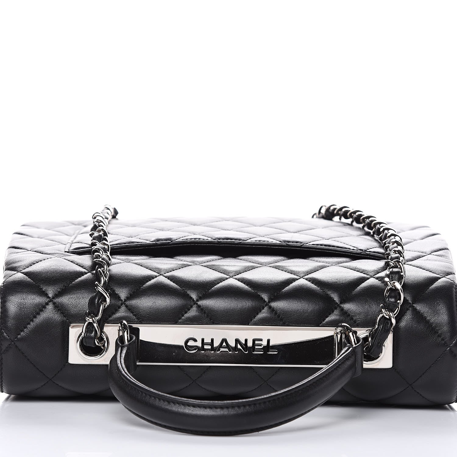 Chanel Lambskin Quilted Large Trendy CC Dual Handle Flap Bag Black 10 of 12