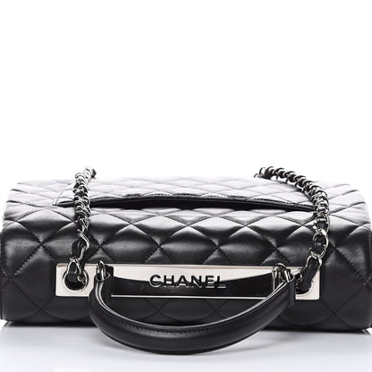 Chanel Lambskin Quilted Large Trendy CC Dual Handle Flap Bag Black 10 of 12